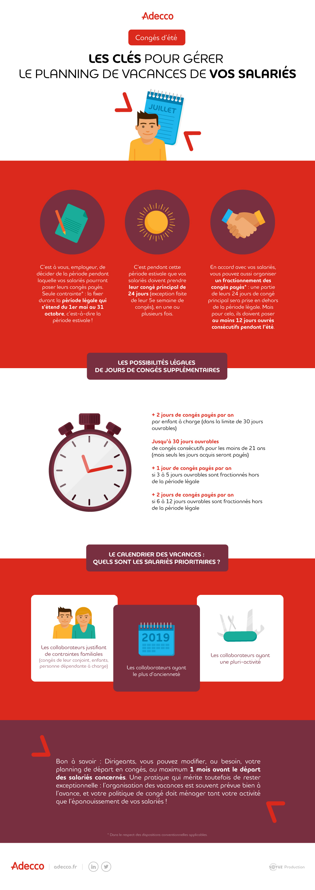 infographie congés d'été